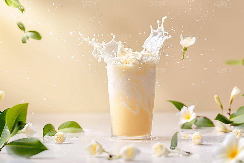 奶茶高清果茶摄影图