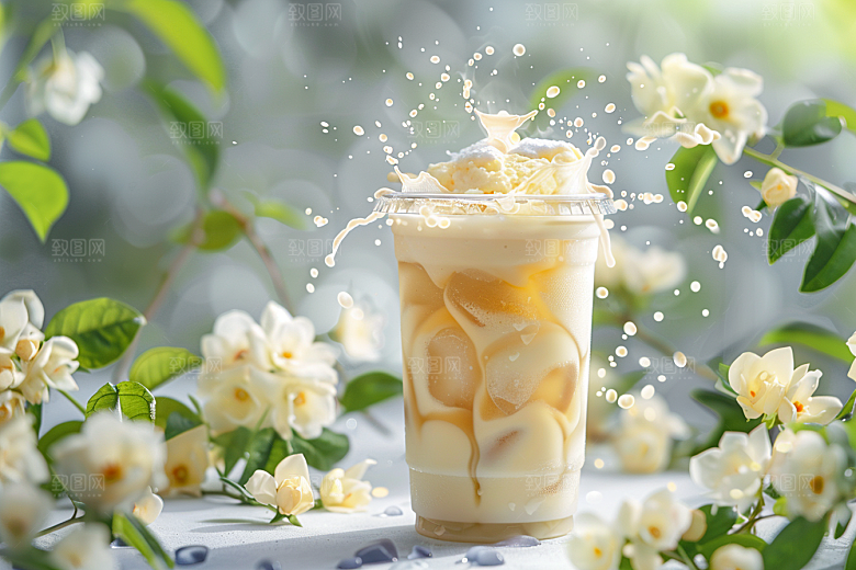 奶茶高清果茶摄影图