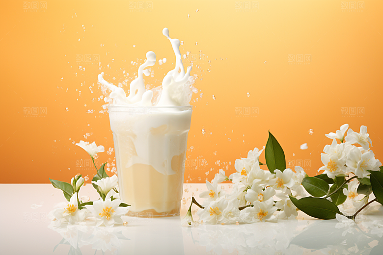 奶茶休闲果茶摄影图