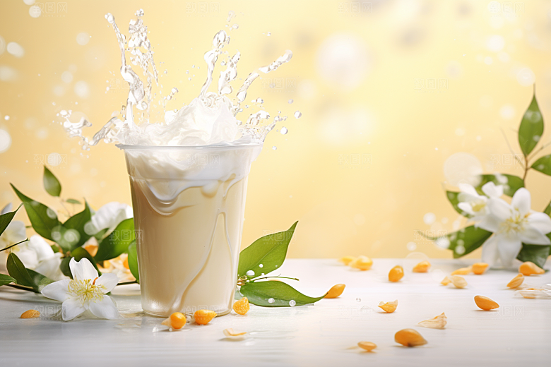 奶茶果茶生活摄影图