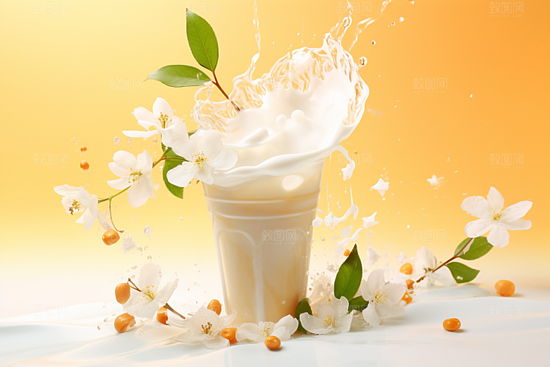 奶茶美味生活摄影图