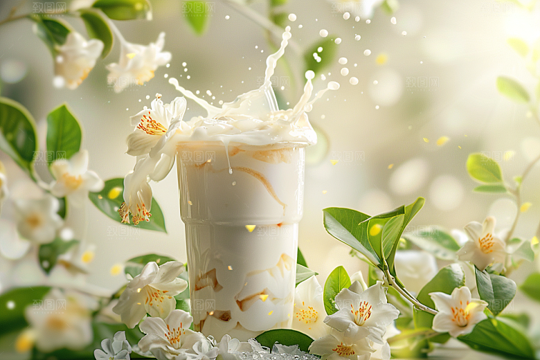 奶茶果茶休闲摄影图