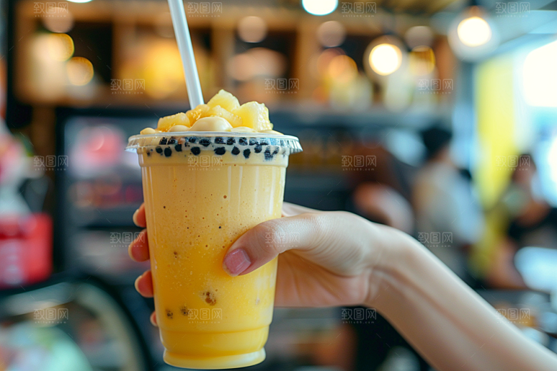 奶茶休闲广告摄影图