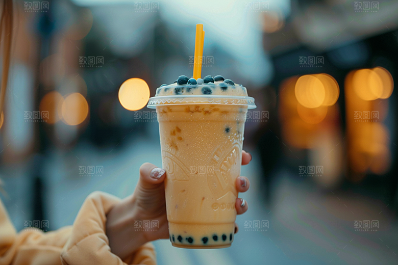 奶茶温暖果茶摄影图