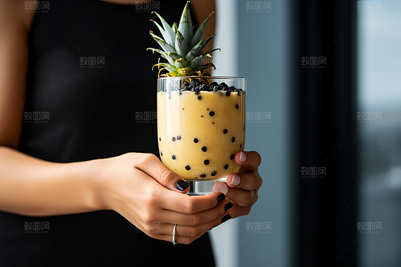奶茶饮料果茶摄影图