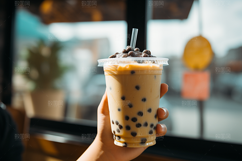 奶茶甜品果茶摄影图