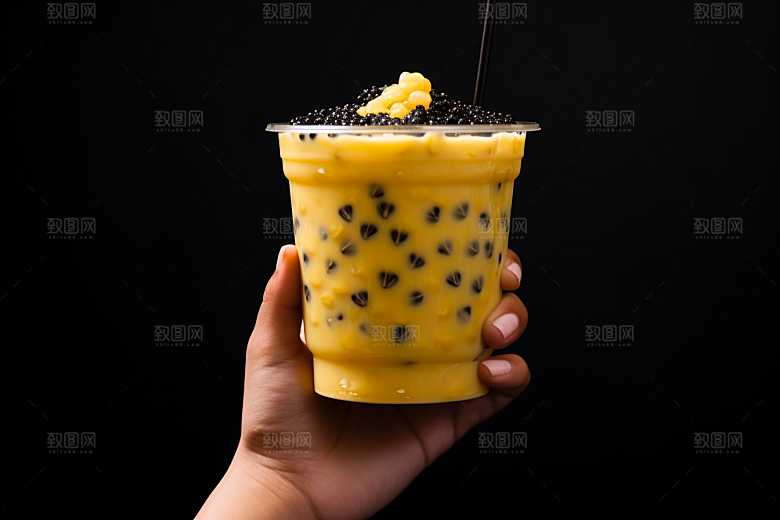 奶茶甜品休闲摄影图