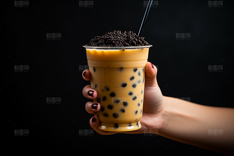 奶茶生活甜品摄影图