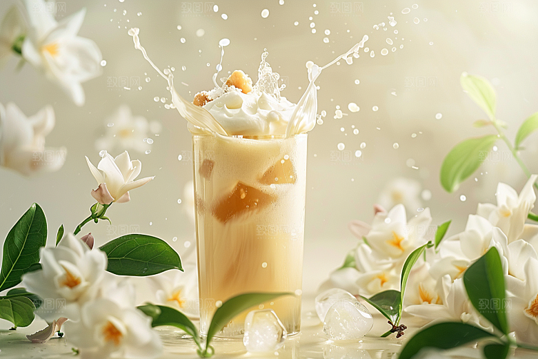 奶茶休闲生活摄影图