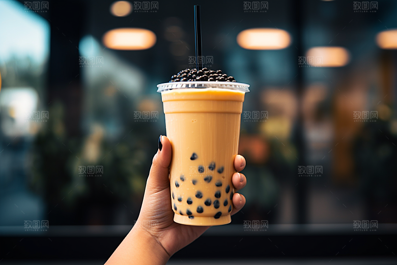 奶茶饮料果茶摄影图