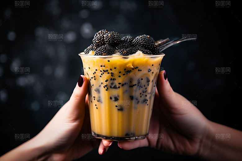 奶茶果茶饮品摄影图