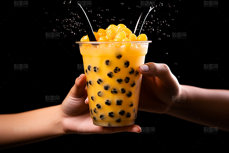 奶茶休闲饮料摄影图
