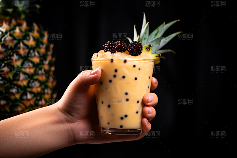 奶茶卡路里广告摄影图