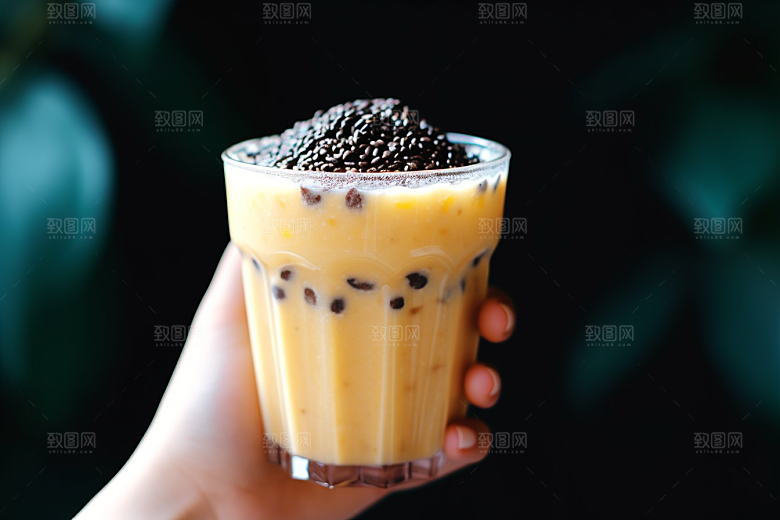 奶茶休闲果茶摄影图