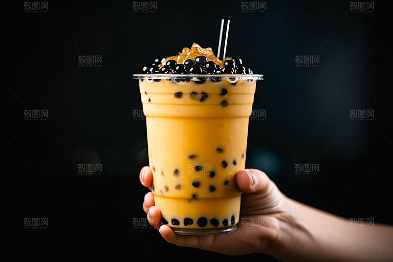 奶茶甜品休闲摄影图