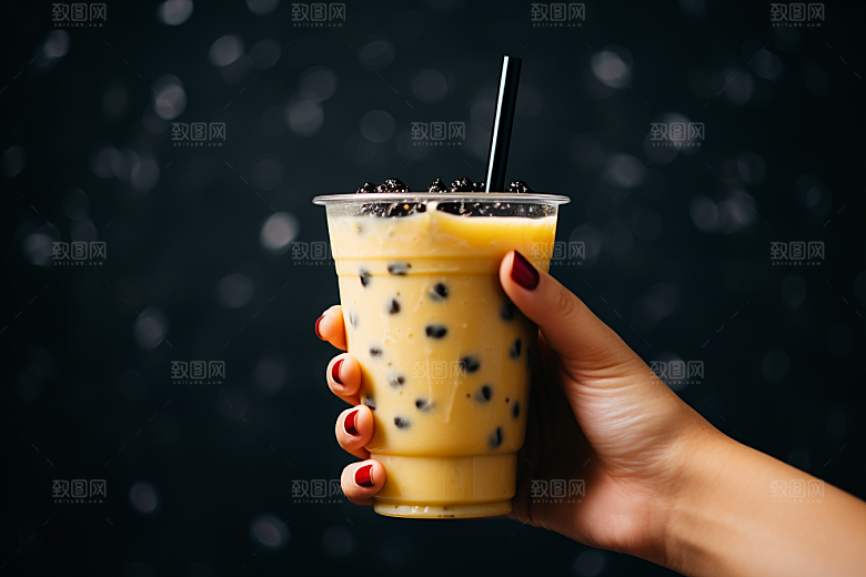 奶茶温暖休闲摄影图