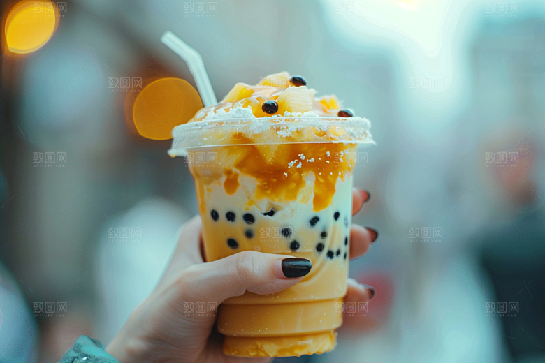 奶茶广告休闲摄影图