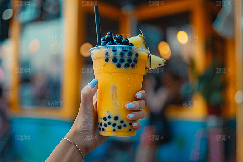奶茶温暖休闲摄影图