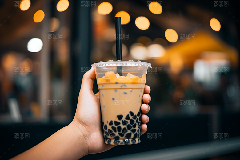奶茶美味广告摄影图