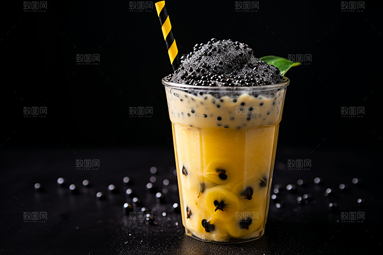 奶茶饮料美味摄影图