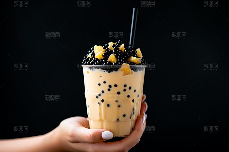 奶茶美味温暖摄影图