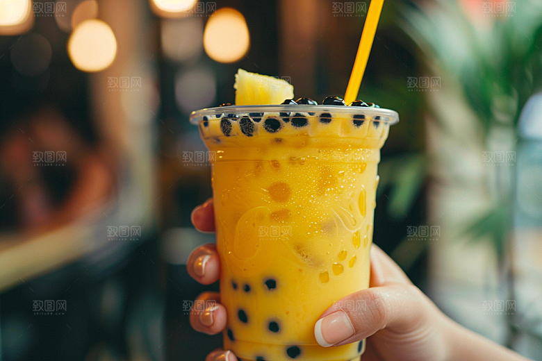奶茶休闲生活摄影图
