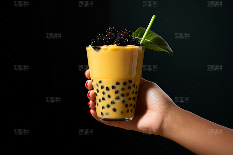 奶茶果茶休闲摄影图