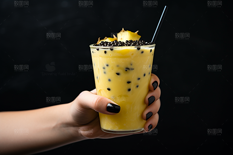 奶茶温暖休闲摄影图