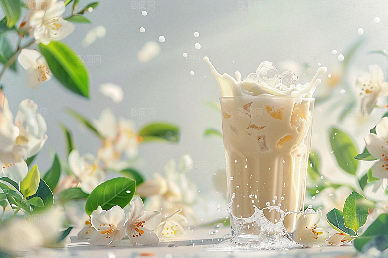 奶茶温暖美味摄影图