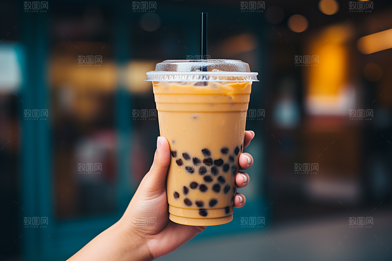 奶茶饮品果茶摄影图