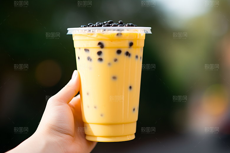 奶茶卡路里饮品摄影图