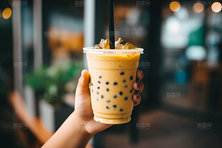 奶茶卡路里生活摄影图