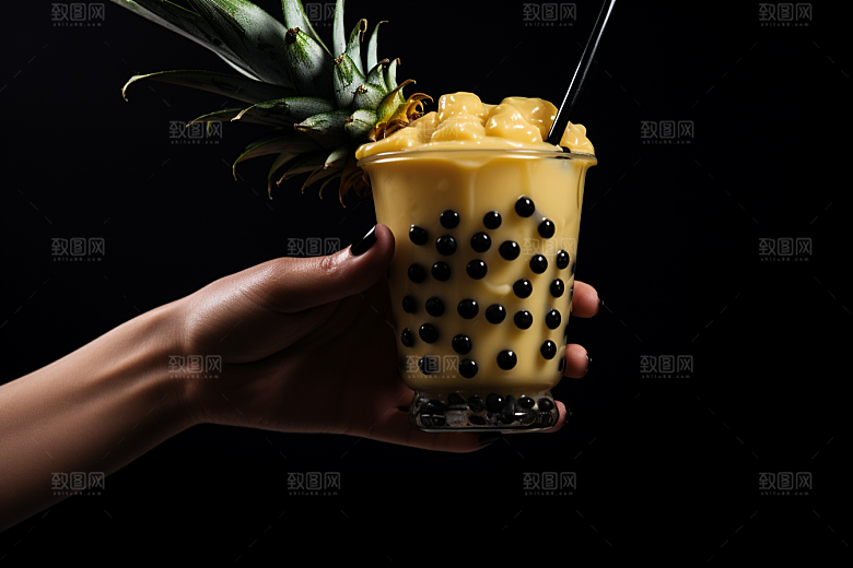 奶茶休闲饮料摄影图
