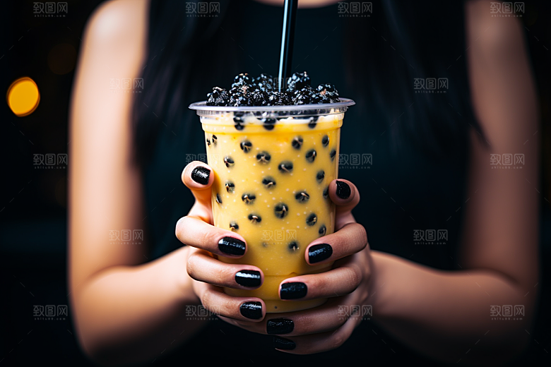 奶茶卡路里生活摄影图