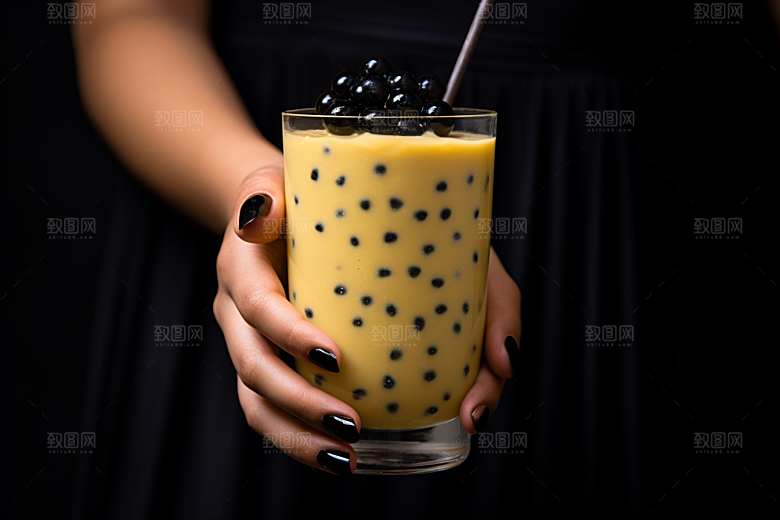 奶茶美味广告摄影图