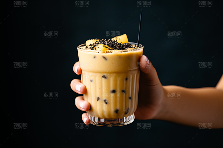 奶茶甜品生活摄影图