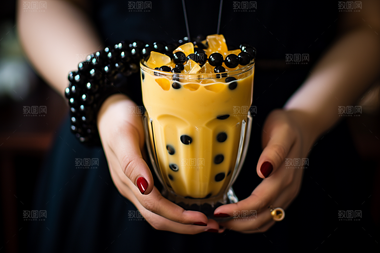 奶茶饮料广告摄影图