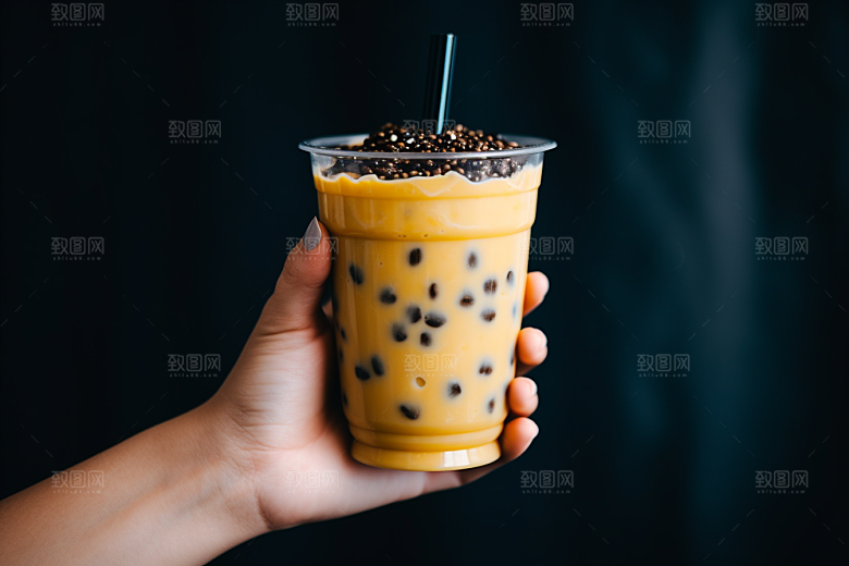 奶茶生活甜品摄影图