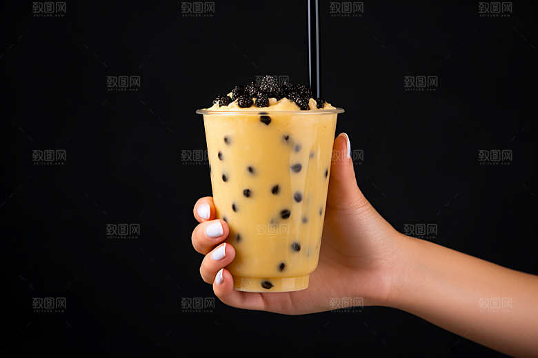 奶茶高清果茶摄影图