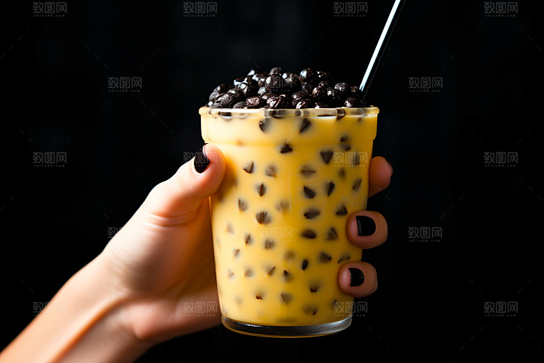 奶茶休闲广告摄影图
