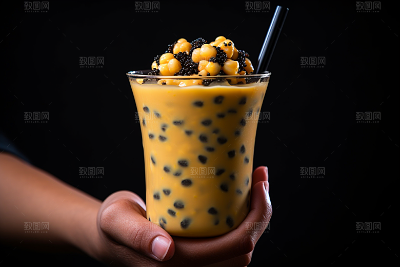 奶茶甜品温暖摄影图
