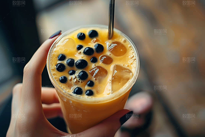 奶茶高清温暖摄影图