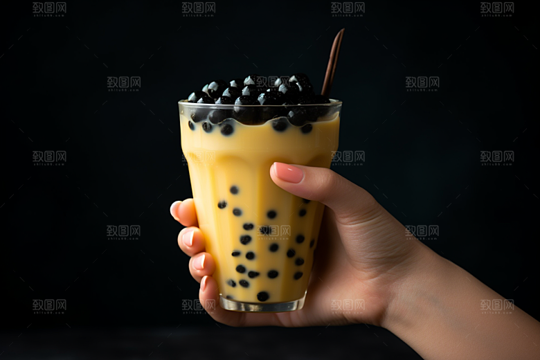 奶茶卡路里生活摄影图