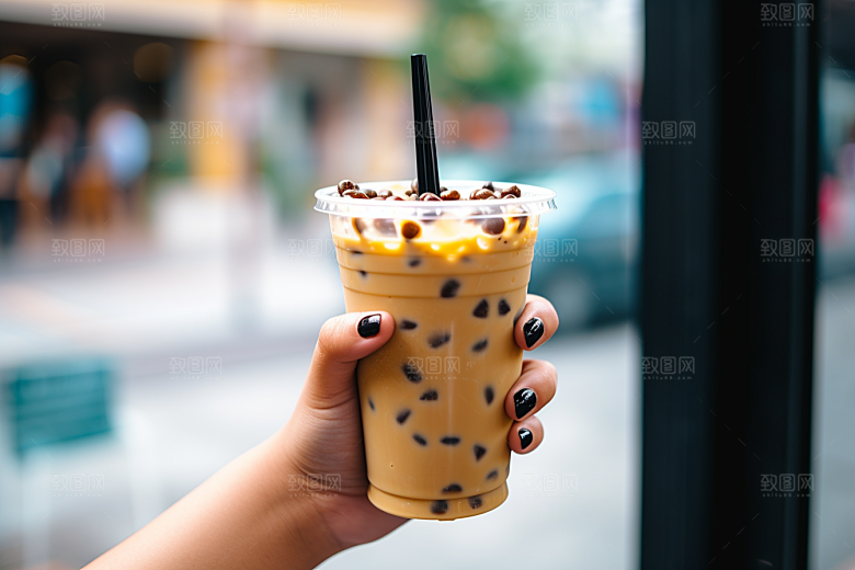 奶茶甜品果茶摄影图