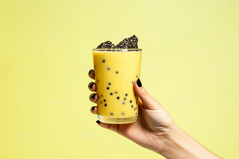 奶茶甜品广告摄影图