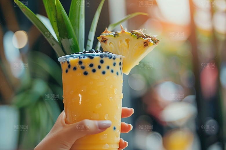 奶茶饮料休闲摄影图
