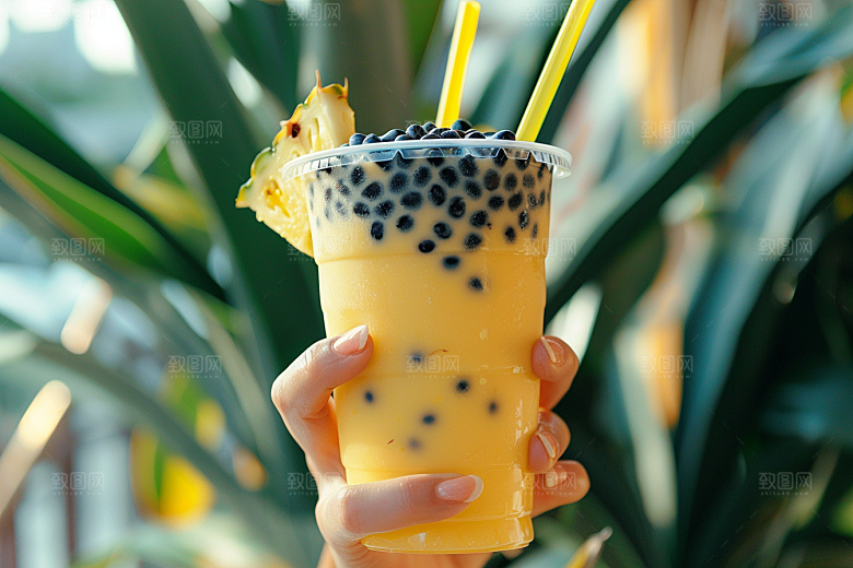 奶茶果茶果茶摄影图