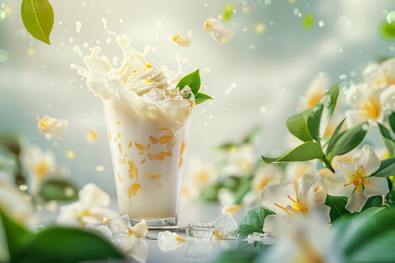 奶茶生活广告摄影图