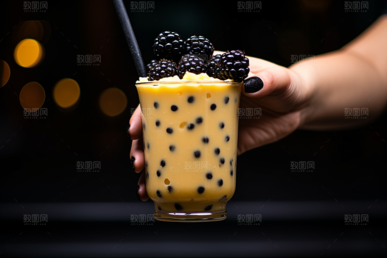 奶茶饮料休闲摄影图