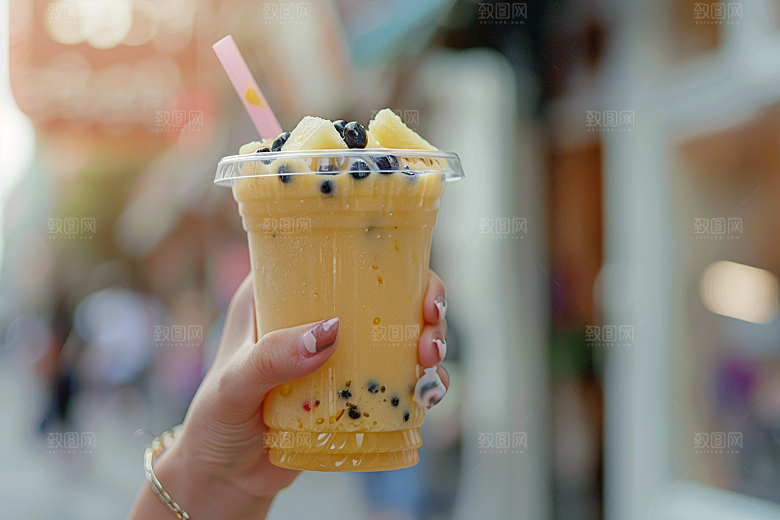 奶茶卡路里广告摄影图